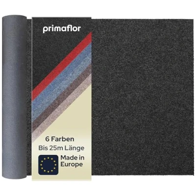 Abbildung von Primaflor Sauberlauf PICOLLO, Anthrazit, 1,00m x 25,00m, Rutschfester Schmutzfangläufer Meterware, Robuster Küchenläufer nach Maß, Zuschneidbarer Teppichläufer, Eingangsmatte für Flur und Windfang