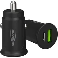 Abbildung von Ansmann In Car Charger Intelligentes USB Kfz Ladegerät 30 W für Smartphone, Tablet und andere Geräte schwarz