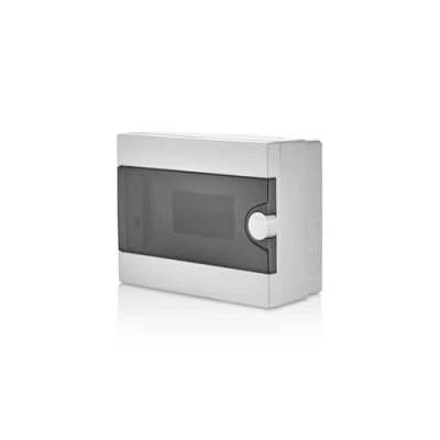 Abbildung von Lion Electric Stromkasten Aufputz 9 Module 1 Reihig Hutschienengehäuse für Feuchtraum und alle Innenbereichen, Sicherungskasten mit Transparenter Tür IP40, Kleinverteiler Aufputzmontage