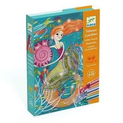 Abbildung von DJECO Kreativset Bastelpackung Glitzerbilder mit Glitzersand