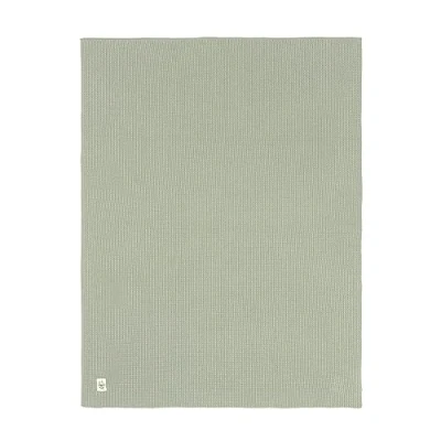 Abbildung von LÄSSIG Babystrickdecke Kuscheldecke Babydecke gestrickt 100% Bio Baumwolle GOTS/Knitted Blanket light mint