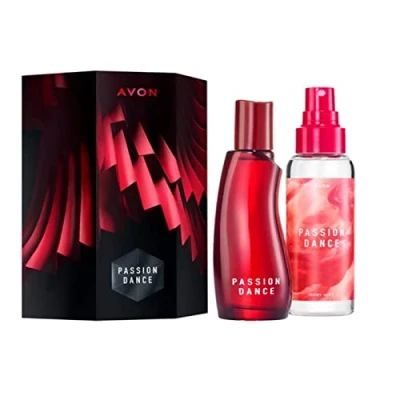 Abbildung von Avon Set Passion Dance Eau de Toilette 50ml und Körperspray 100ml im Geschenkkarton Damenduft