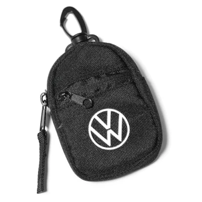 Abbildung von Volkswagen 000087010CP Schlüsseltasche RFID Schutz Fahrzeugschlüssel, schwarz, mit weißem VW Logo