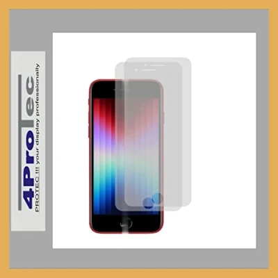 Abbildung von 4ProTec 2x Display Schutz Folie KLAR für Apple iPhone SE 2022