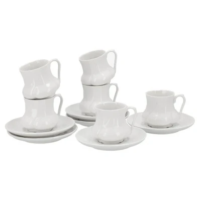 Abbildung von Lantelme Kaffeeservice Kaffeentassen Kaffeekannen Set (12 tlg), 6 Personen, aus feinem Porzellan, handarbeit