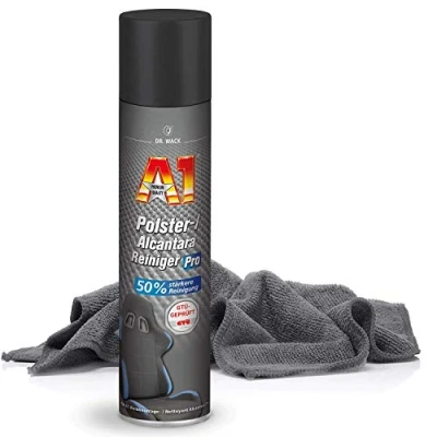 Abbildung von detailmate Dr. Wack Innenreinigung Polster und Alcantarareinigungsset: A1 / Alcantarareiniger Pro 400ml Sprühflasche Premium Mikrofasertuch 40x40cm, 320GSM
