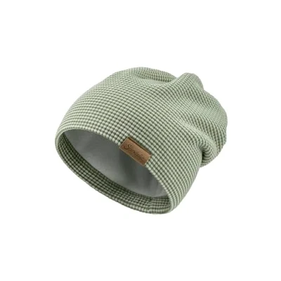 Abbildung von Sterntaler Beanie mit Rippenmuster Baby und Kinder Mütze aus Mischgewebe gefüttert Baumwollfleece Übergangsmütze Jungen mattgrün, 49