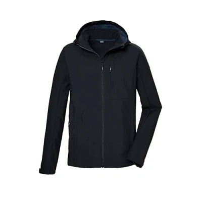 Abbildung von killtec Herren Softshelljacke/Outdoorjacke mit Kapuze KOS 103 MN SFTSHLL JCKT, schwarz blau, XXL, 42814 000