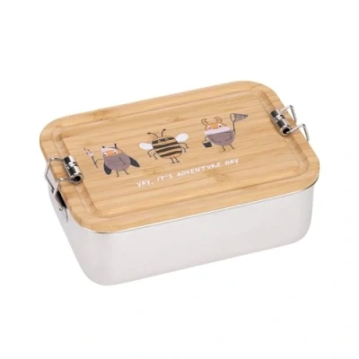 Abbildung von LÄSSIG Lunchbox Bamboo Nature, Bambus, Edelstahl, (1 tlg), mit Holzdeckel