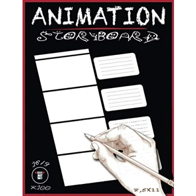 Abbildung von Storyboarding for Animation: Storyboard Art Book Template 16/9 Panel 8.5 x 11 inches Layouts 100 Pages US Letter (Storyboard Templates)