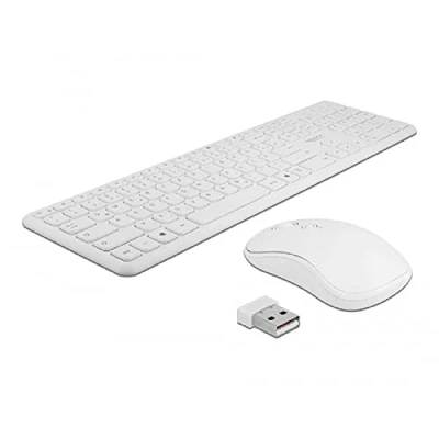 Abbildung von Delock USB Tastatur und Maus Set 2,4 GHz kabellos weiß 12703