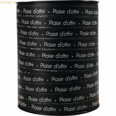 Abbildung von Clairefontaine 602129C Spule &quot;Plaisir d&#039;offrir&quot; 250 m x 10 mm, ideal für Geschenke, 1 Stück, Schwarz / Weiß