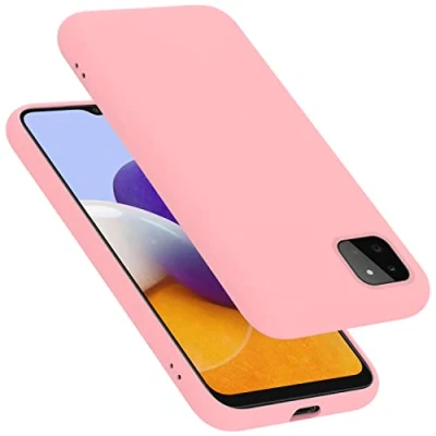 Abbildung von Cadorabo Hülle kompatibel mit Samsung Galaxy A22 5G Silikon Handyhülle für Case aus flüssigem stoßfeste dünne TPU Schutzhülle Liquid PINK