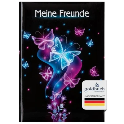 Abbildung von Goldbuch Notizbuch Freundebuch A5 Schmetterling