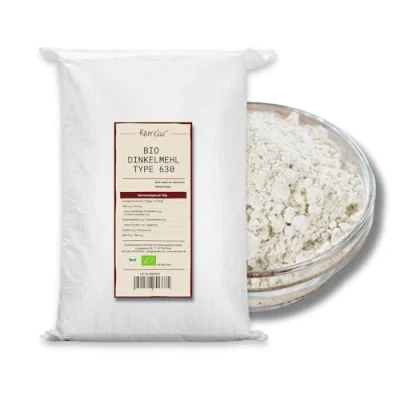 Abbildung von Kamelur Bio Dinkelmehl 630 25kg aus deutschem Anbau in der Großpackung