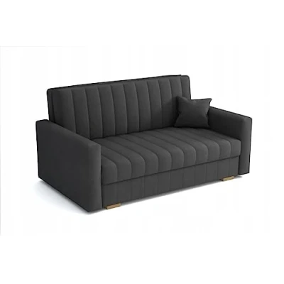 Abbildung von MEBLE LUX Sofa mit Schlaffunktion und Bettkasten Zanzibar I 3 Sitzer 153 cm Breit Schlafsofa Couch Klein Grau