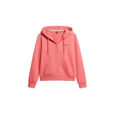 Abbildung von Superdry Essential LOGO ZIP Camping Sweatjacke, Damen, Größe: 36, Pink