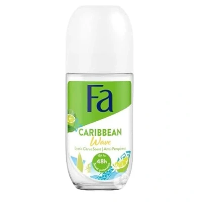 Abbildung von 3 x Fa Deo Roll on für Frauen &quot;Caribbean Lemon&quot; 50 ml Glasflasche