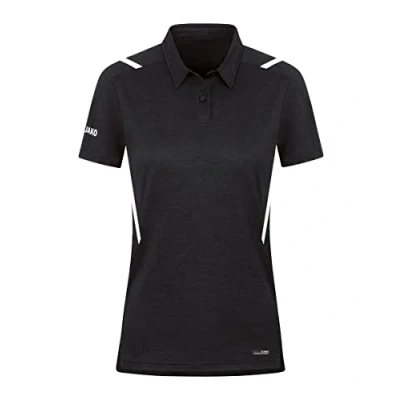 Abbildung von JAKO Damen Poloshirt Challenge, Schwarz Meliert/Weiß, 34