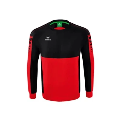 Abbildung von Erima Kinder Casual Six Wings Sweatshirt, rot/schwarz, 164