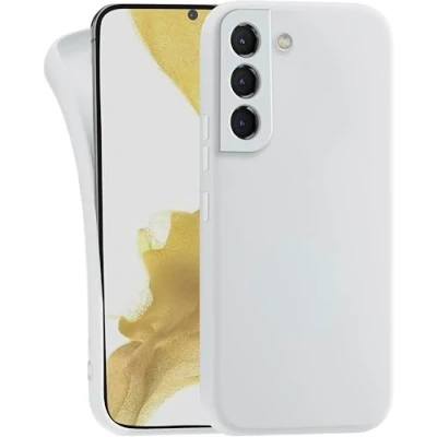 Abbildung von MyGadget Hülle kompatibel mit Samsung Galaxy S22 Plus robuste Handyhülle TPU Case Slim Silikonhülle Back Cover Kratzfest Schutzhülle Matt Weiß
