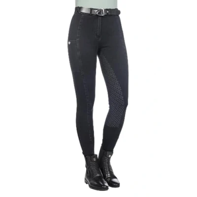Abbildung von HKM Reithose Harbour Island Denim Full Grip Schwarz 38