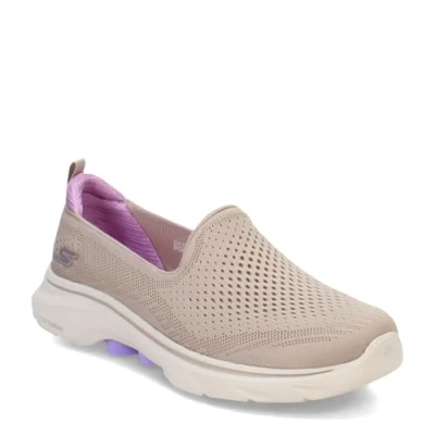 Abbildung von Skechers Performance GO WALK 7 Walkingschuh taupe/lavender, Damen, Größe: 39, Taupe/lavender Textil
