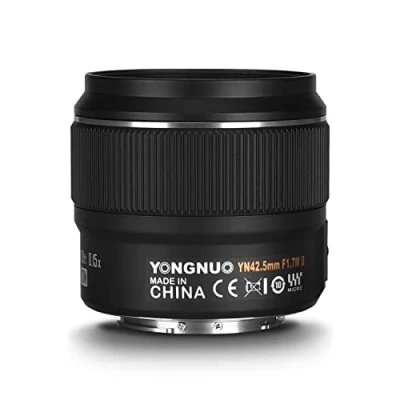 Abbildung von YONGNUO YN42.5mm F1.7M II Weitwinkelobjektiv F1.7 Schwarz Kompatibel mit Panasonic &amp; Olympus Micro Mount
