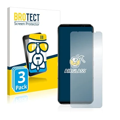 Abbildung von BROTECT Schutzglas für ASUS ROG Phone 6 (3 Stück) Schutzfolie Panzer Folie Glas [Extrem Kratzfest 9H, Anti Fingerprint, Ultra Transparent]