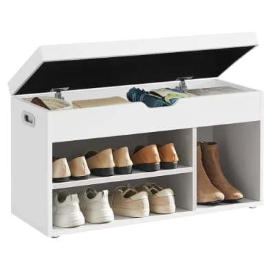 Abbildung von VASAGLE Schuhbank, mit Stauraum, 80 x 30 44 cm (L B H)
