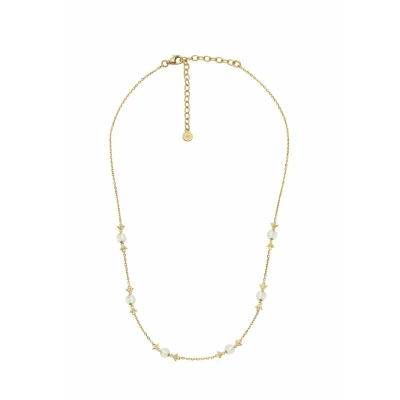 Abbildung von Emporio Armani Damen Edelstahl oder Sterlingsilber Halskette mit Karabinerverschluss, Sonnenaufgang Gold