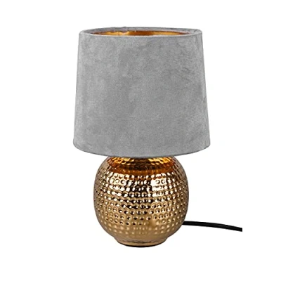 Abbildung von TRIO Leuchten Schreibtischlampe Sophia, ohne Leuchtmittel, Nachttischlampe, Keramik Fuß mit Samtschirm