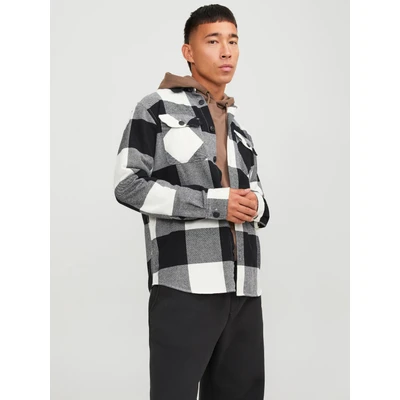 Abbildung von Jack &amp; Jones OVER Kariertes Hemd, Herren, Größe: Small, Whisper white