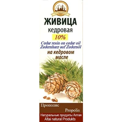 Abbildung von Zeder Nuss Öl, Zedernharz 10%, Propolis 1%, 100 ml, Kaltpressung, живица + прополис