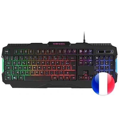 Abbildung von Mars Gaming MRK0FR, Tastatur, RGB Regenbogen Hintergrundbeleuchtung, Antighosting, Französische Sprache