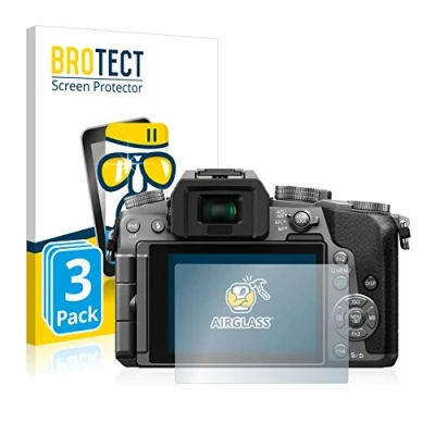Abbildung von BROTECT Schutzglas für Panasonic Lumix DMC G70 (3 Stück) Schutzfolie Panzer Folie Glas [Extrem Kratzfest 9H, Anti Fingerprint, Ultra Transparent]