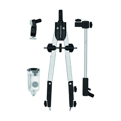 Abbildung von Faber Castell 32724 3A Schnellverstellzirkel mit Universal Adapter, Verlängerung und Zubehör