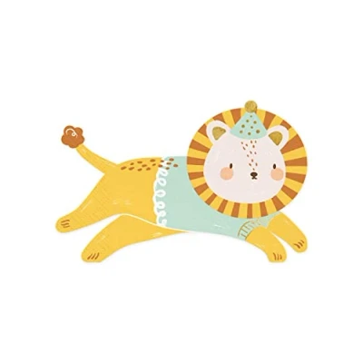 Abbildung von PartyDeco Servietten Löwe 20 Stück 16x10cm 3 lagig Papierservietten Geburtstagsservietten Kindergeburtstag