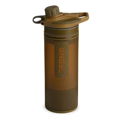 Abbildung von GRAYL GeoPress 710ml Outdoor Wasserfilter Trinkwasser I Eliminiert 99,99% aller Bakterien und Viren Perfekt für Camping, Survival Reisen (Coyote Brown)