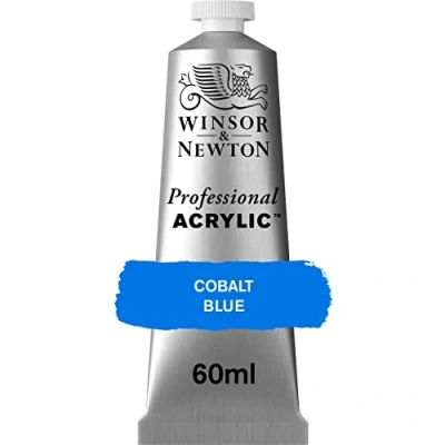 Abbildung von Winsor &amp; Newton 8840465 Professional Acrylfarbe in Künstlerqualität, hohe Farbbrillanz Deckkraft, Archivqualität, 60ml Tube Kobaltblau