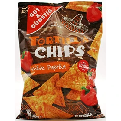 Abbildung von Gut &amp; Günstig Tortilla Chips milde Paprika, 10er Pack (10 x 300g)