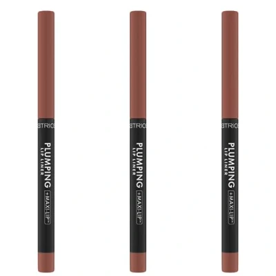 Abbildung von Catrice Plumping Lip Liner, Nr. 069, Braun, feuchtigkeitsspendend, langanhaltend, mattierend, farbintensiv, matt, vegan, wasserfest, ohne Parfüm, Alkohol, 3er Pack (3x0.35g)