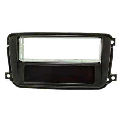 Abbildung von tomzz Audio 2451 048 Radioblende Metallschacht kompatibel mit Smart fortwo 451 Facelift ab 10/2010 schwarz