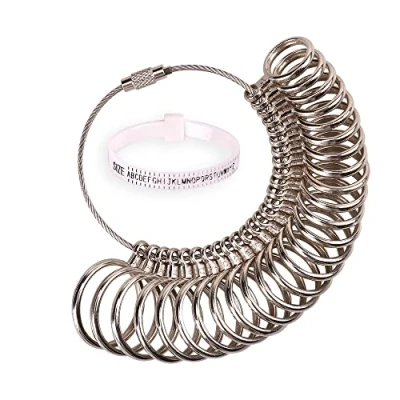 Abbildung von H&amp;S Haarband Ringgrößenmesser Set: Britische Ringgrößen, 1 tlg., Britisches Größenmaß