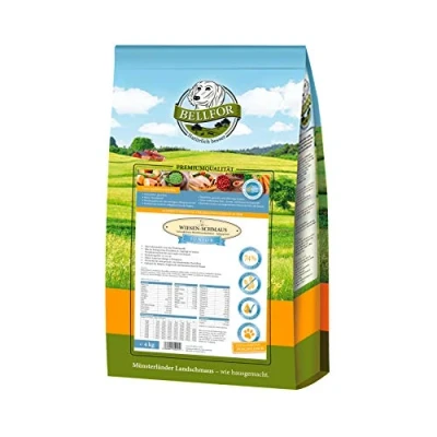 Abbildung von Bellfor Trockenfutter für Welpen und Junge Hunde Wiesen Schmaus Junior 4kg 4000 g