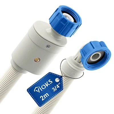 Abbildung von VIOKS Wasserstop Waschmaschine Schlauch 3/4 Zoll 2 m 25 C Zulaufschlauch Spülmaschine/Aquastop Waschmaschinen Zubehör Zulaufschläuche für