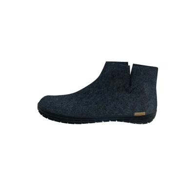 Abbildung von Glerups Filz Hausschuhe Herren und Damen (Größe 43) Komfortabler Hausstiefel &amp; mit Natürlicher Gummisohle Filzstiefel Winter Comfortable Slippers Women Men