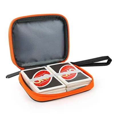Abbildung von YSAGi Travel mit UNO Tasche Kompatibles Kartenspiel, Platz für bis zu 150 Karten, weiches Tuch Wasserdichter Rundumschutz Kompatible Karte Spiele im Freien oder Camping (Schwarz)