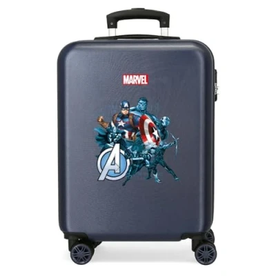 Abbildung von Marvel Joumma Avengers Legendary Kabinenkoffer, blau, 38 x 55 20 cm, starr, ABS, seitlicher Kombinationsverschluss, 35 l, 2 kg, 4 Doppelräder, Gepäck, Hand, Kabinenkoffer