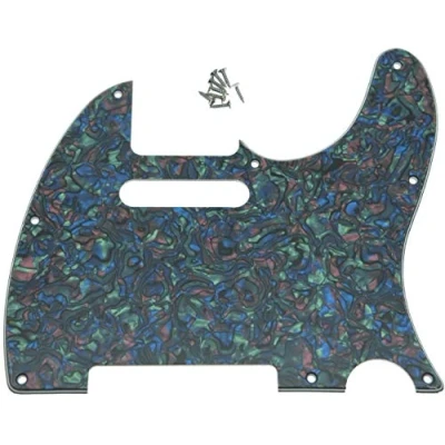 Abbildung von kaish 8 Loch Tele Gitarre Pickguard für USA/mexikanischen Fender Telecaster Abalone Pearl